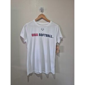 EvoShield USA‎ Softball T-Shirt White Crew Neck Medium New With Tags Womens